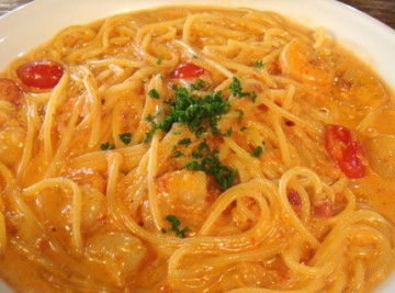 函館 大手町 ハルジョオン・ヒメジョオン 海老のトマトクリームパスタ