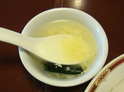 張家口　中華　函館　石川町　豚甘みそ炒飯　スープ