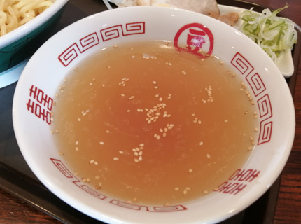 マメさん　函館　ラーメン　宝来町　塩つけ麺　スープ