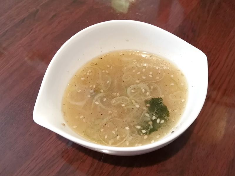  桃華　辛い四川炒飯　スープ
