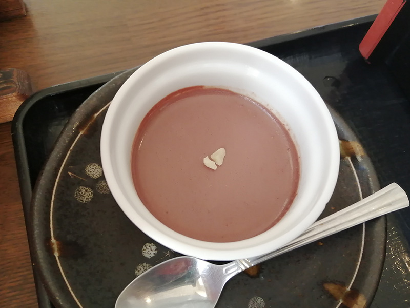 大阪屋　かつ丼セット　デザート　チョコレートムース