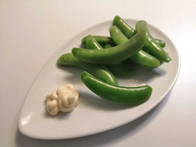 燻製マヨネーズ　キユーピー　スナップエンドウ