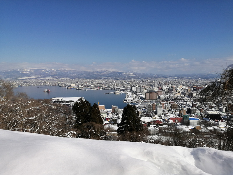函館山　冬　景色